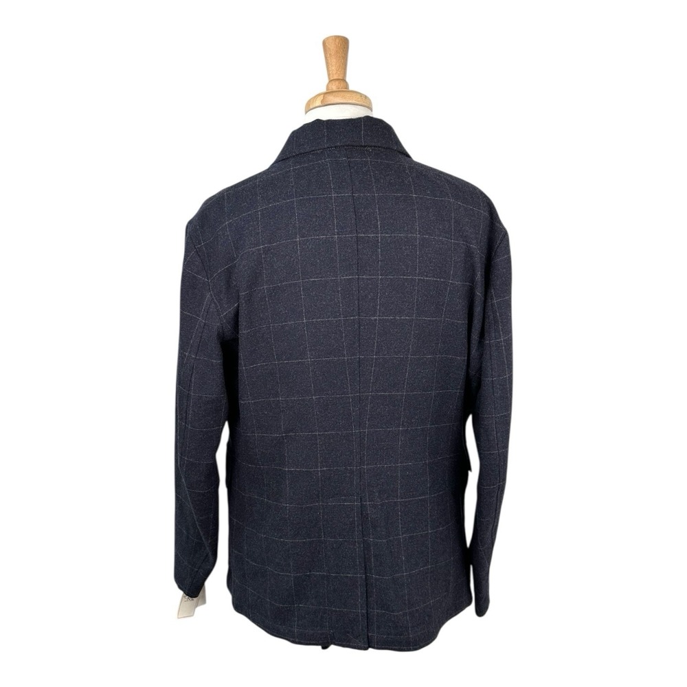 RRL Ralph Lauren Unlined Blue Gray Check Flannel Wool Suit Size XL 36x34 NWT - Picture 5 of 10